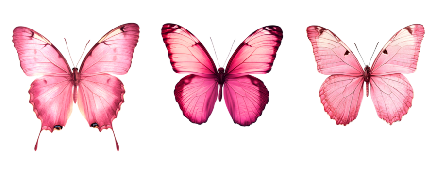Set of Butterflie, on a transparent background.