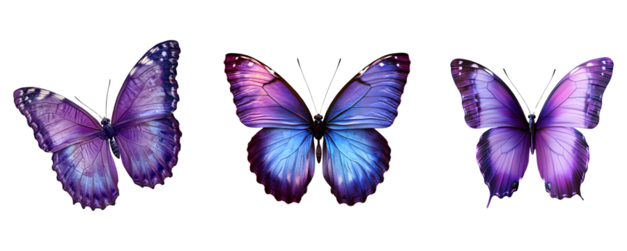 Set of Butterflie, on a transparent background.