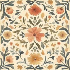 southwestern flowers pattern 