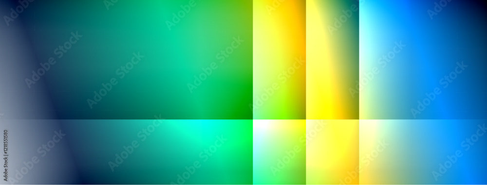 Poster Dynamic shadow lines with gradient colors geometric background