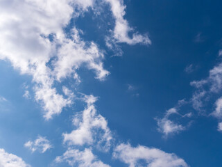 1月の青空と白い雲217