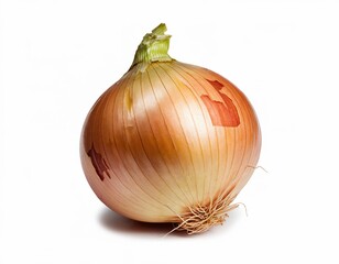 A fresh onion isolated on white background
