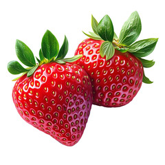 Strawberry isolated on white background clipping path