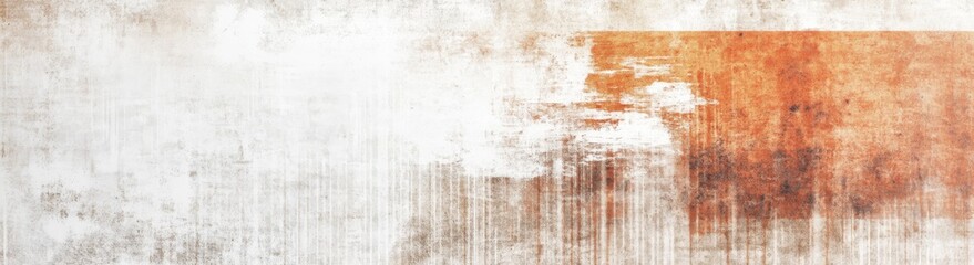 Abstract grunge background with brown and white colors, concrete wall texture with rust stains