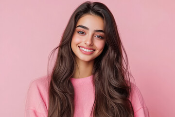 Fototapeta premium young indian woman with long and black hair