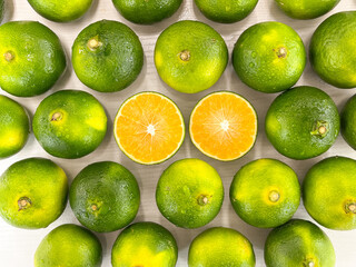 fresh and green tangerine 