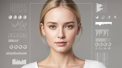 Aesthetic medicine center uhd display. Digital process of rejuvenation treatment preview. - Powered by Adobe