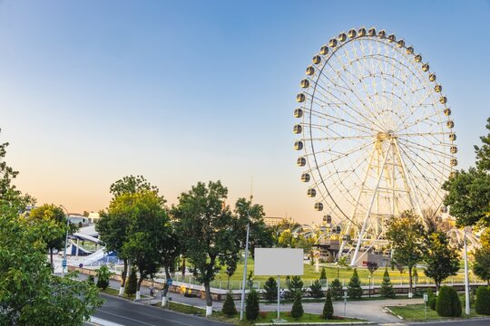 Uzbekistan, Tashkent - July 11, 2023: Central park of Tashkent "NAVROZ BOGI"