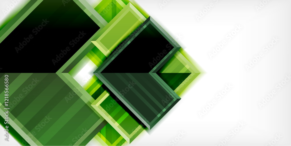 Poster Arrow symbols created with 3d effects and line texture geometric abstract background