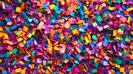 Colorful confetti horizontal seamless border
