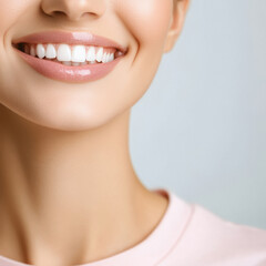 Obraz premium close view of young indian woman showing her teeth