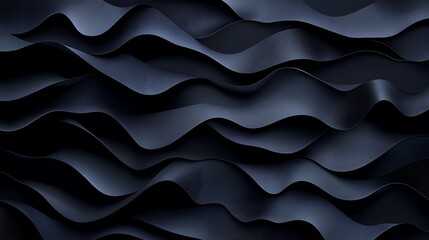 Obraz premium Abstract Dark Blue Wavy Textile Pattern Design