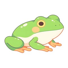 cute frog illustration, Generative AI 