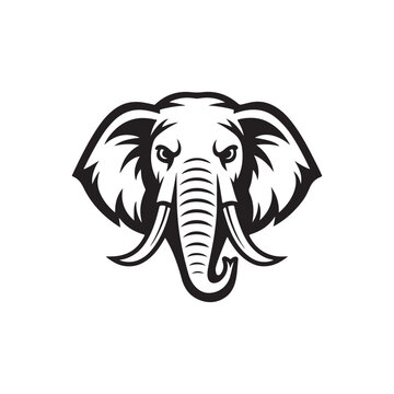 recommend clip art: mammoth silhouette vector art logo illustration