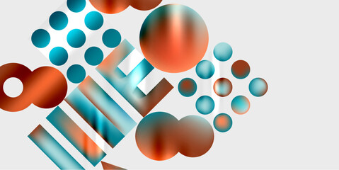 Circles and triangles modern art. Vector Illustration For Wallpaper, Banner, Background, Card, Book Illustration, landing page