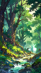 Beautiful Morning Forest