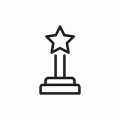 award trophy star achievement icon vector sign
