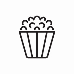 popcorn movie cinema snack icon vector sign
