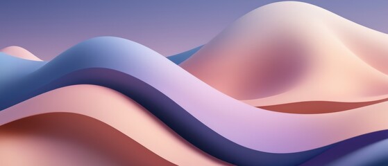 Obraz premium Abstract waves in pink tones with flowing curves and light swirls for an elegant background design