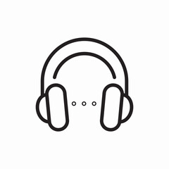 headphones audio music listen icon vector sign
