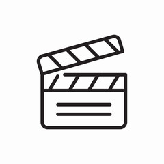 movie clapper board cinema icon vector sign