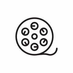 film reel cinema movie icon vector sign