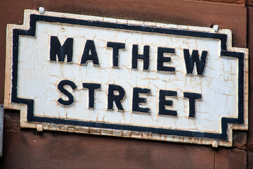 Obraz premium Mathew Street in Liverpool, UK