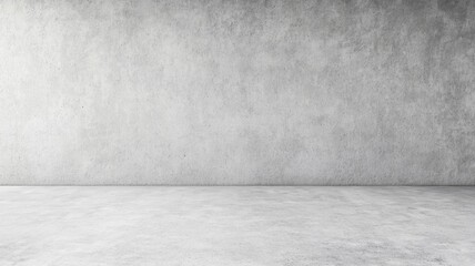 A plain, empty room with a textured gray wall and floor, creating a minimalist and modern aesthetic.