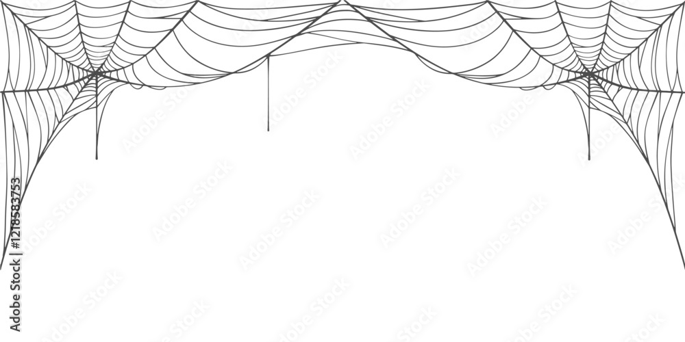 Canvas Prints spider web line art vector eps