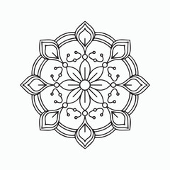 abstract mandala floral background