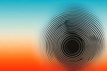 Obraz premium Abstract modern design with concentric circles on vibrant gradient background