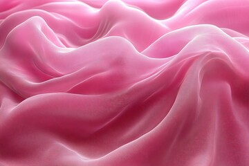 Obraz premium Soft pink fabric draping elegantly in gentle waves creates a serene and delicate atmosphere