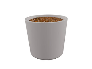 Plant pot isolated on white