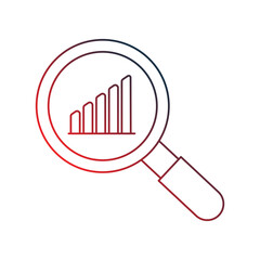 Business Analyst gradient outline icon with white background vector stock illustration