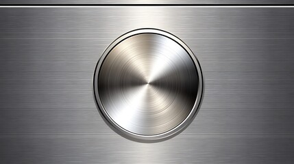 Brushed Metal Background With Oval Centerpiece