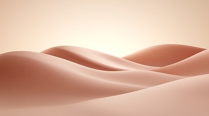 Abstract Beige Rolling Hillscape Digital Art