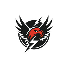 Eagle vector art illustration logo silhouette