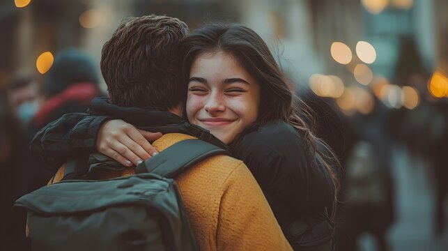 A student hugging their coach, a symbol of gratitude for their mentorship during high school