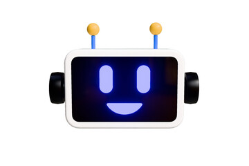 Ai chat bot, artificial intelligence, ai robot, cartoon style 3d illustration 