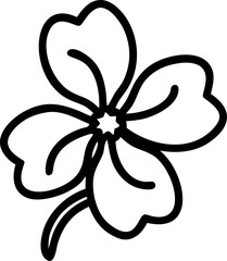 black and white flower