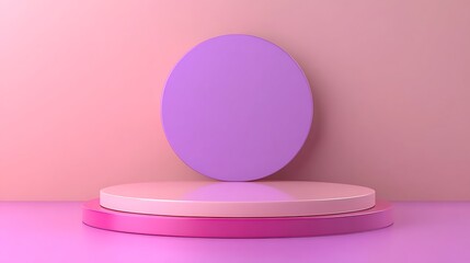 Abstract Pink and Purple Circular Display Stand