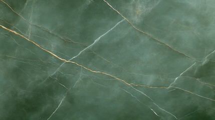 Obraz premium Deep green marble surface with delicate veins showcasing natural