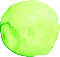 水彩絵の具　丸アイコン　黄緑