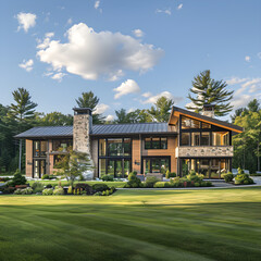 Charming Modern Home Enclosed in New Hampshire's Stunning Natural Landscape