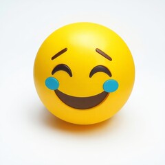 Fototapeta premium 3d smiley face. emoticon smile isolated on white background