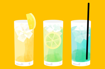 カクテルのベクターイラストセット お酒 アルコール モスコミュール