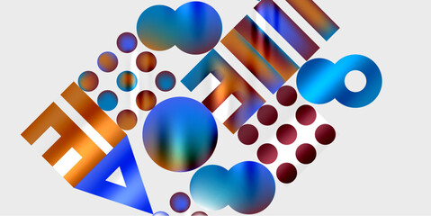 Circles and triangles modern art. Vector Illustration For Wallpaper, Banner, Background, Card, Book Illustration, landing page