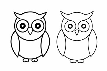 vector-silhouette-of-animal-outline-for-owl  