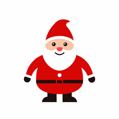 vector-silhouette-of Santa Claus funny cartoon an