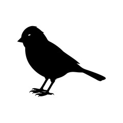 vector-silhouette-of--titmouse-bird